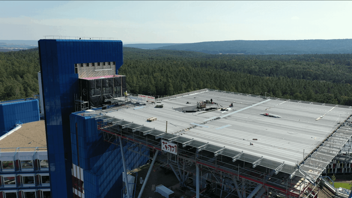 Bildausschnitt vom zukünftigen Hubschrauberlandeplatz vom Klinikum Bamberg